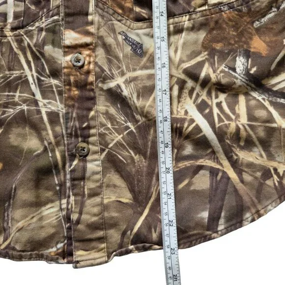 Game Winner Camo Button Up Long Sleeve Shirt Boys Youth Small Hunting Outdoor - Picture 6 of 7